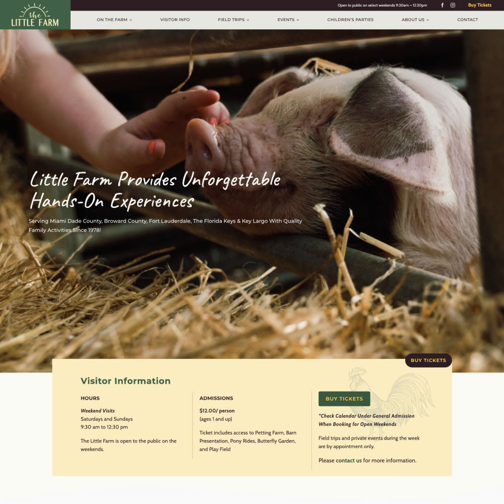 The Little Farm Miami Website Design & Development