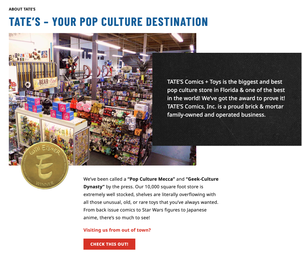 TATES - Your Pop Culture Destination